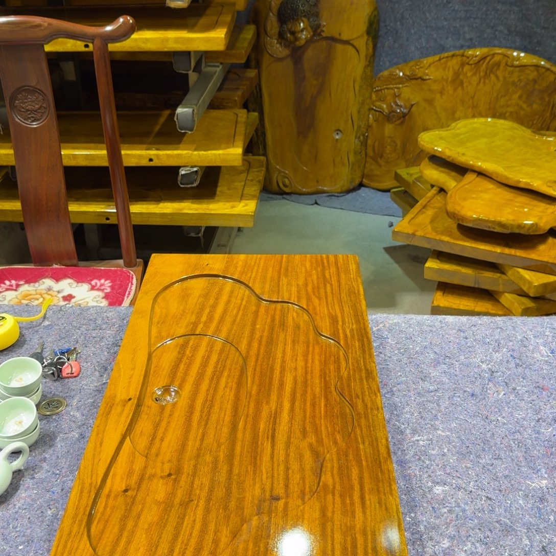 园***1木整板整料实木茶盘