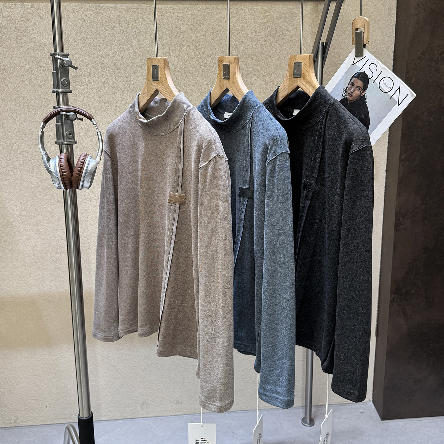 独供600件！逆天福利！蓄热阳离子！男士半高领打底衫内搭T恤卫衣