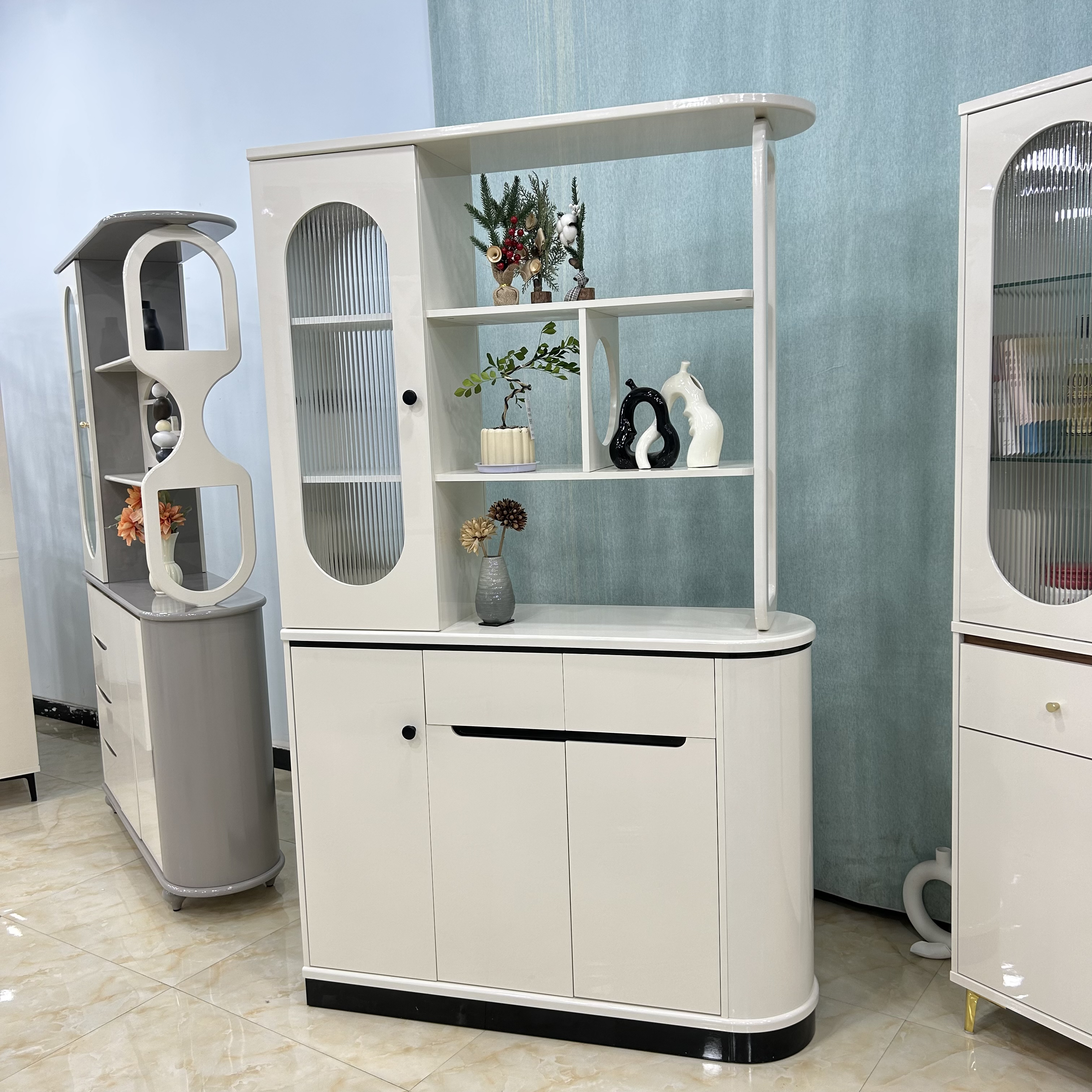 1米1.2米新款入户正对门客厅奶油风玄关柜沙发隔断柜酒柜靠墙屏风