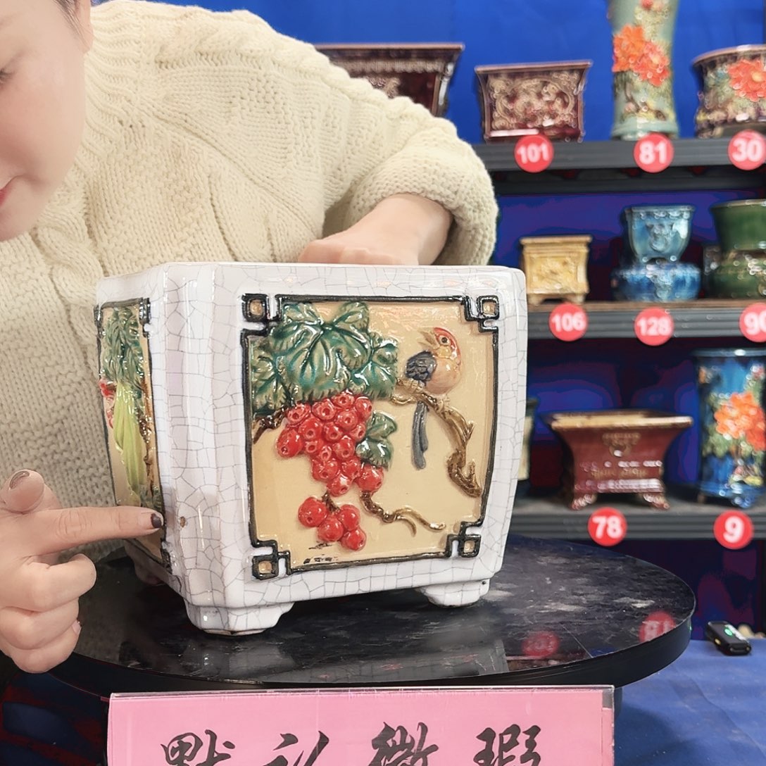 白***鹭5761石湾釉水瑕疵介意勿拍不退换