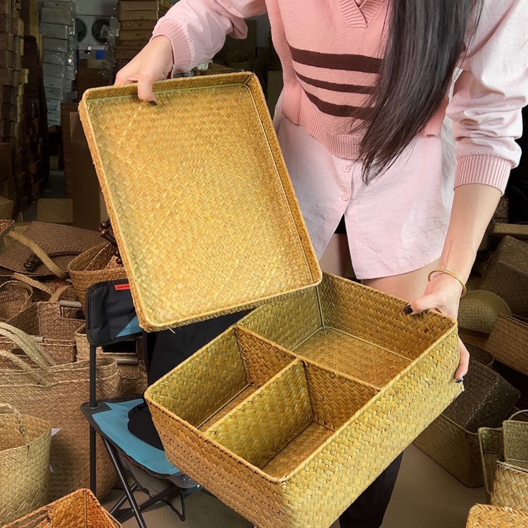 草编包/草编包收纳盒微瑕疵