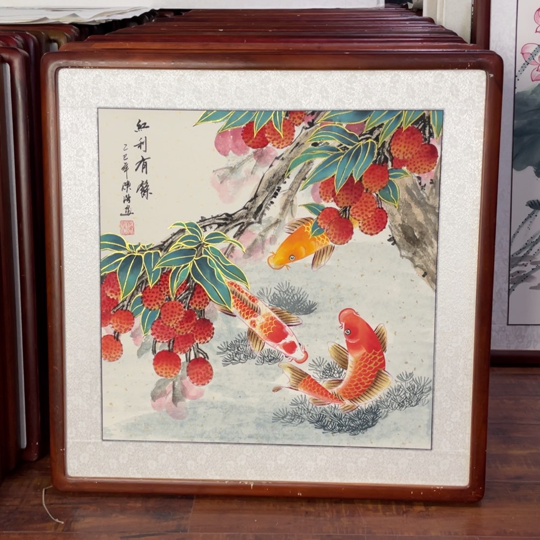 国画带框尺寸63*63厘米