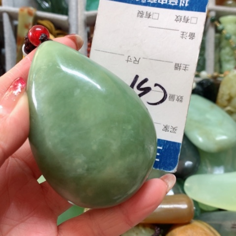 蛇纹石玉手把件未镶嵌