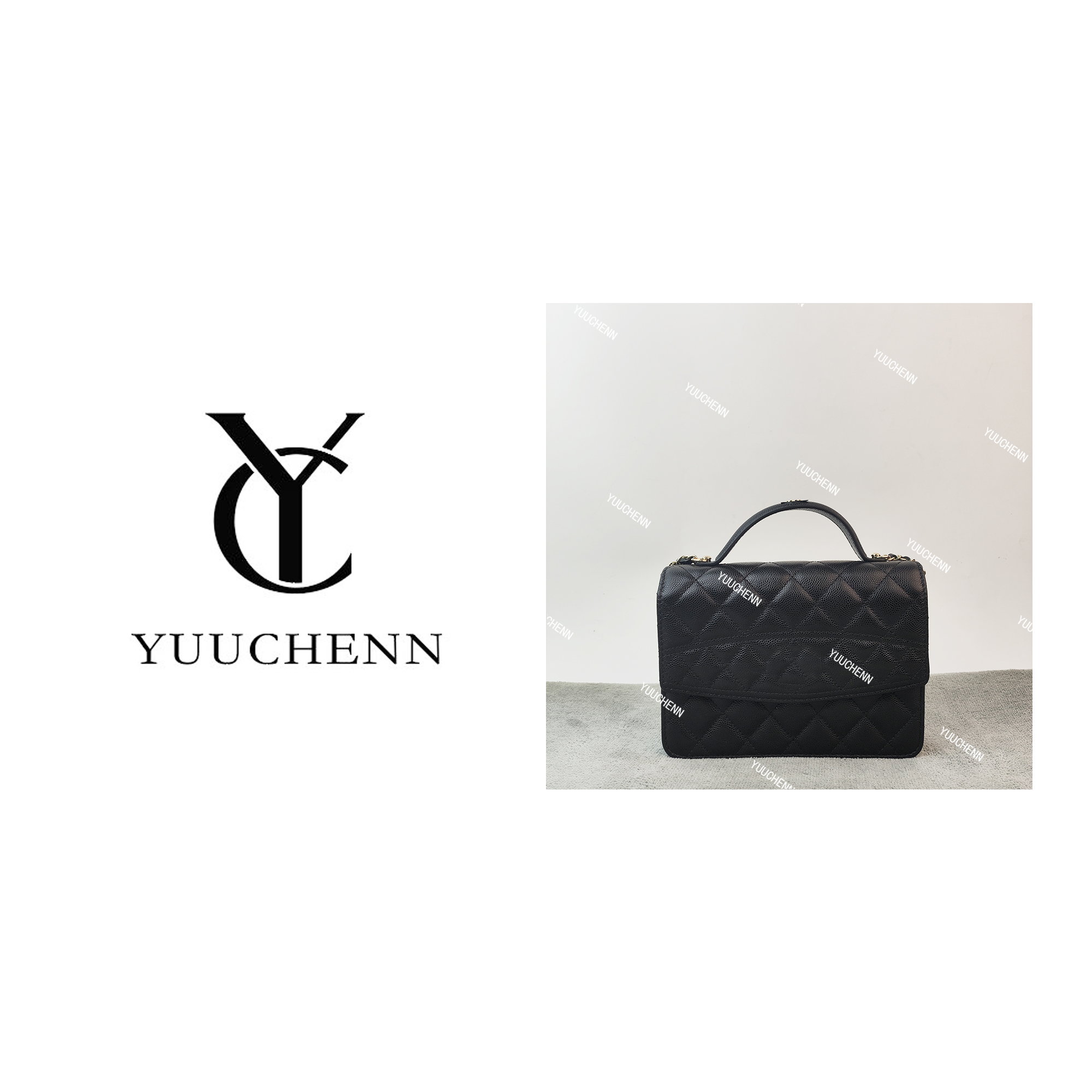 YUUCHENN/14cm原创设计高定真皮包 HH6054