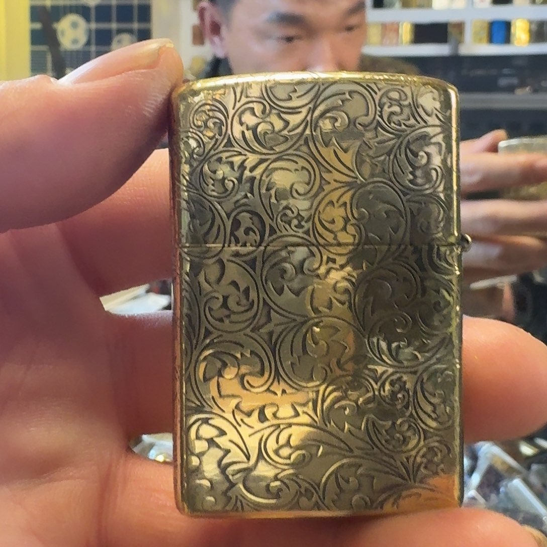 首领黄铜大唐草煤油打火机