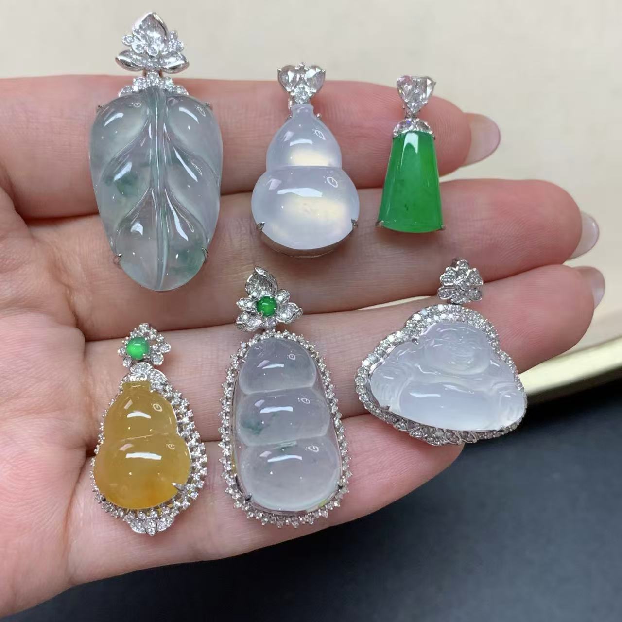 【小雪臻选】翡翠吊坠-18K金-|CXQ21多样性发其一|G10