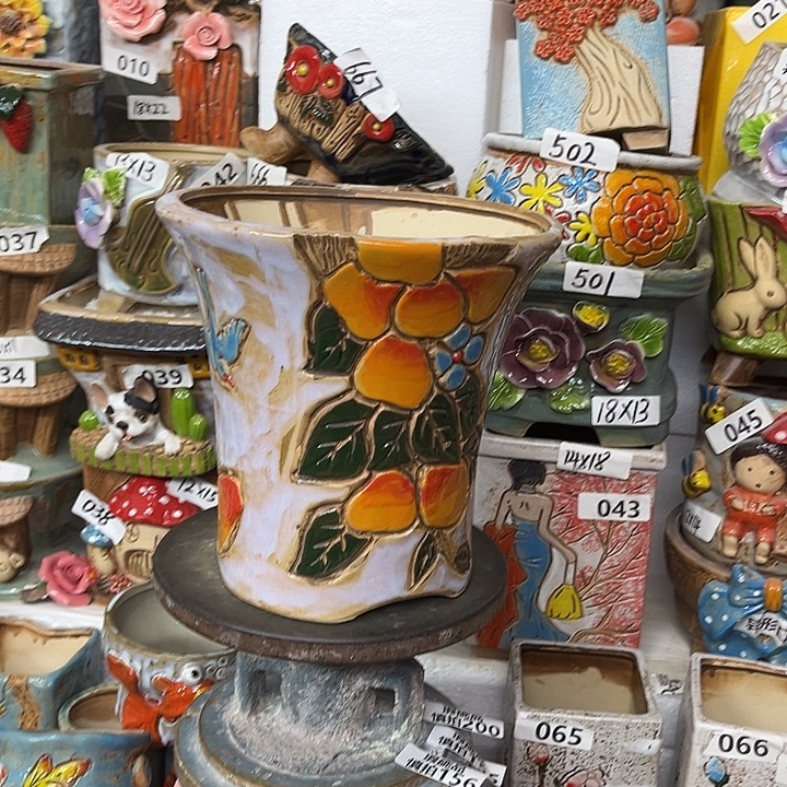 粗陶材质多肉花盆