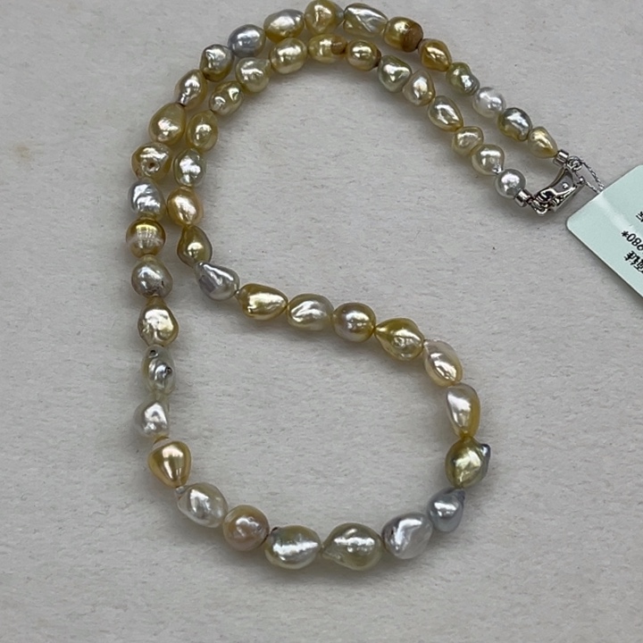 银S925镶嵌项链海水珍珠76号