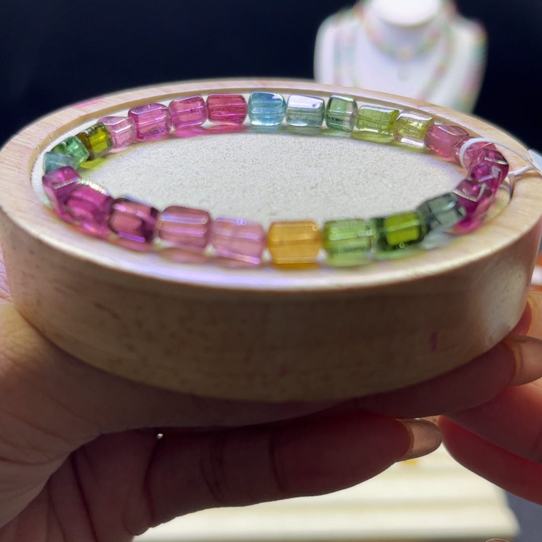 手链未镶嵌碧玺彩虹方糖