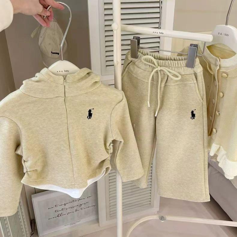 女童洋气连帽卫衣套装时髦2025春秋装女孩阔腿裤韩系运动两件套潮