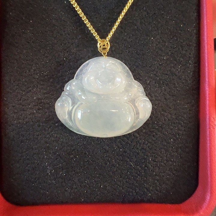 幸***微翡翠未镶嵌颈饰翡翠精品小佛公