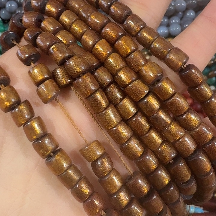 玛瑙/玉髓合金珠宝半成品一条6mm鼓珠