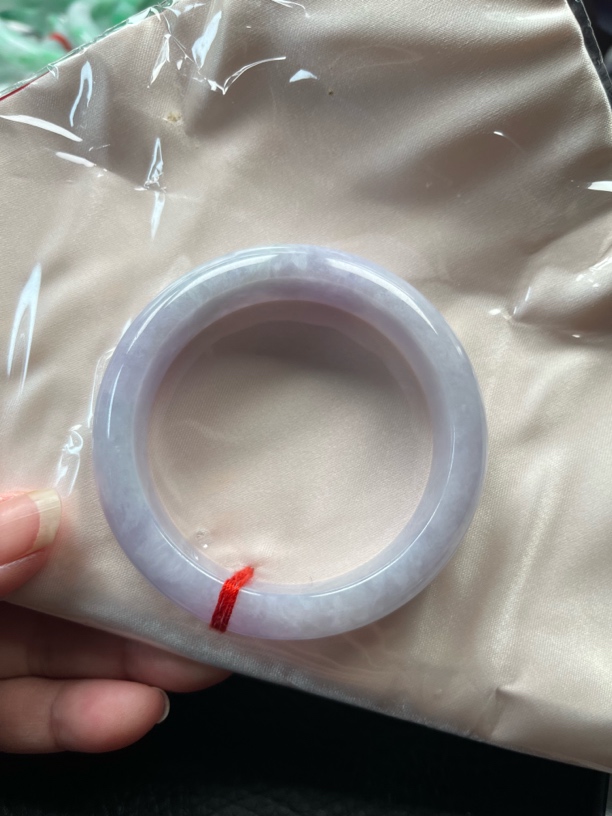 天然翡翠缅甸a货，紫罗兰手镯57