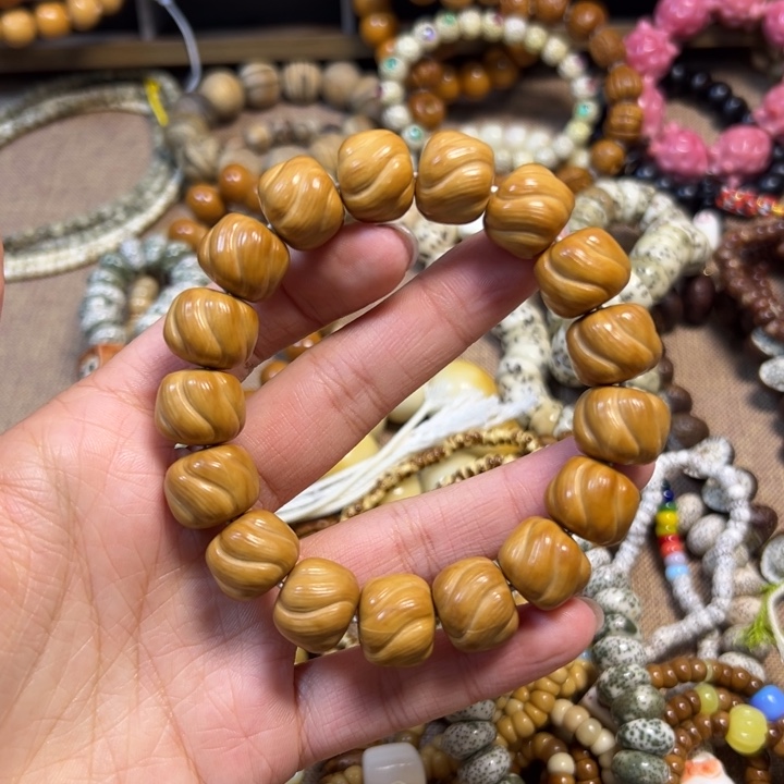 雨***竹菩提根/象牙果吊坠卷卷酥