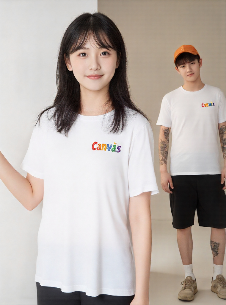 夏季短袖T恤修身情侣款韩版潮牌纯棉印花圆领百搭白色t恤休闲柔软