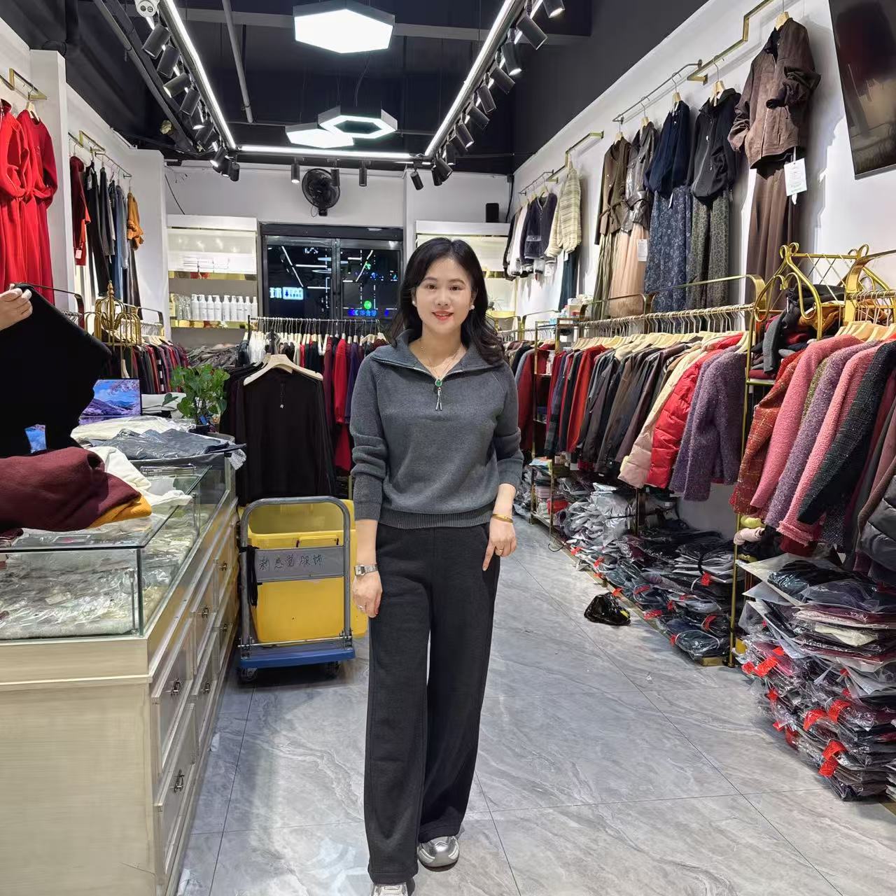 18-2337加绒直筒裤102长