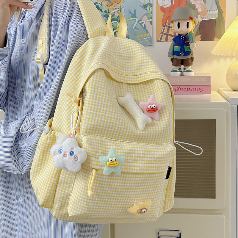 2025新款多巴胺可爱日系甜美少女初高中学生书包小学生轻便双肩包