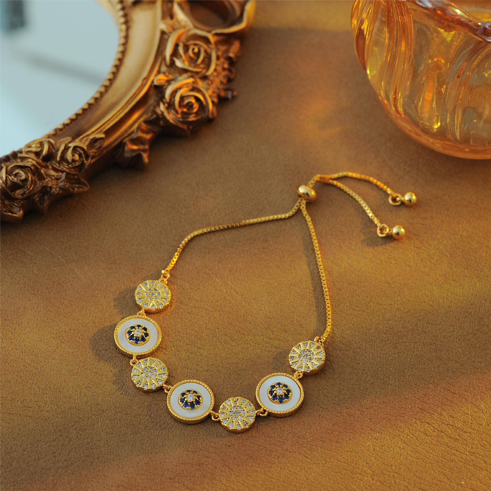 合金手链 1069【炫彩八芒星】八芒星抽拉式时尚手链气质网红轻奢