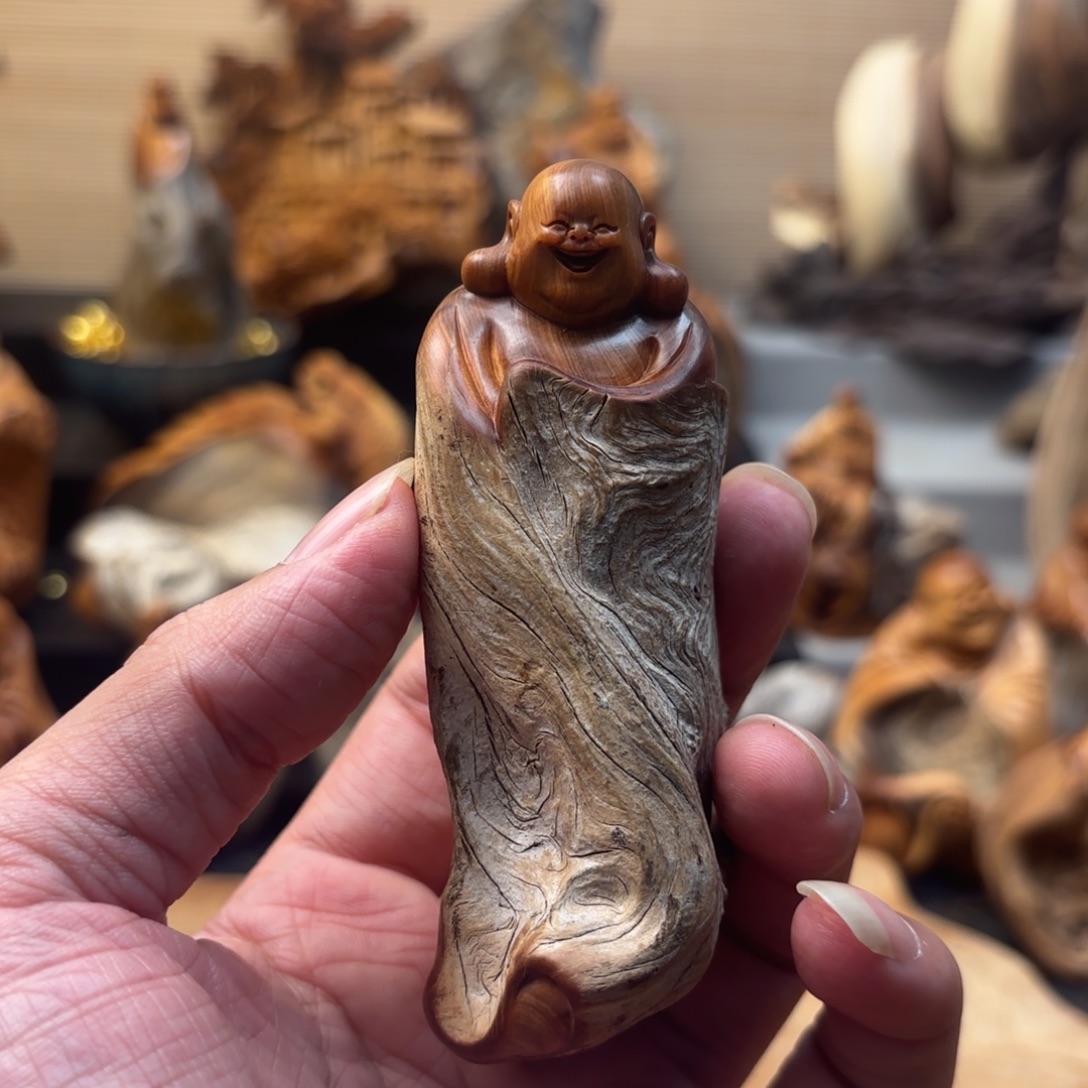 洲***洲柏木太行崖柏手工雕刻