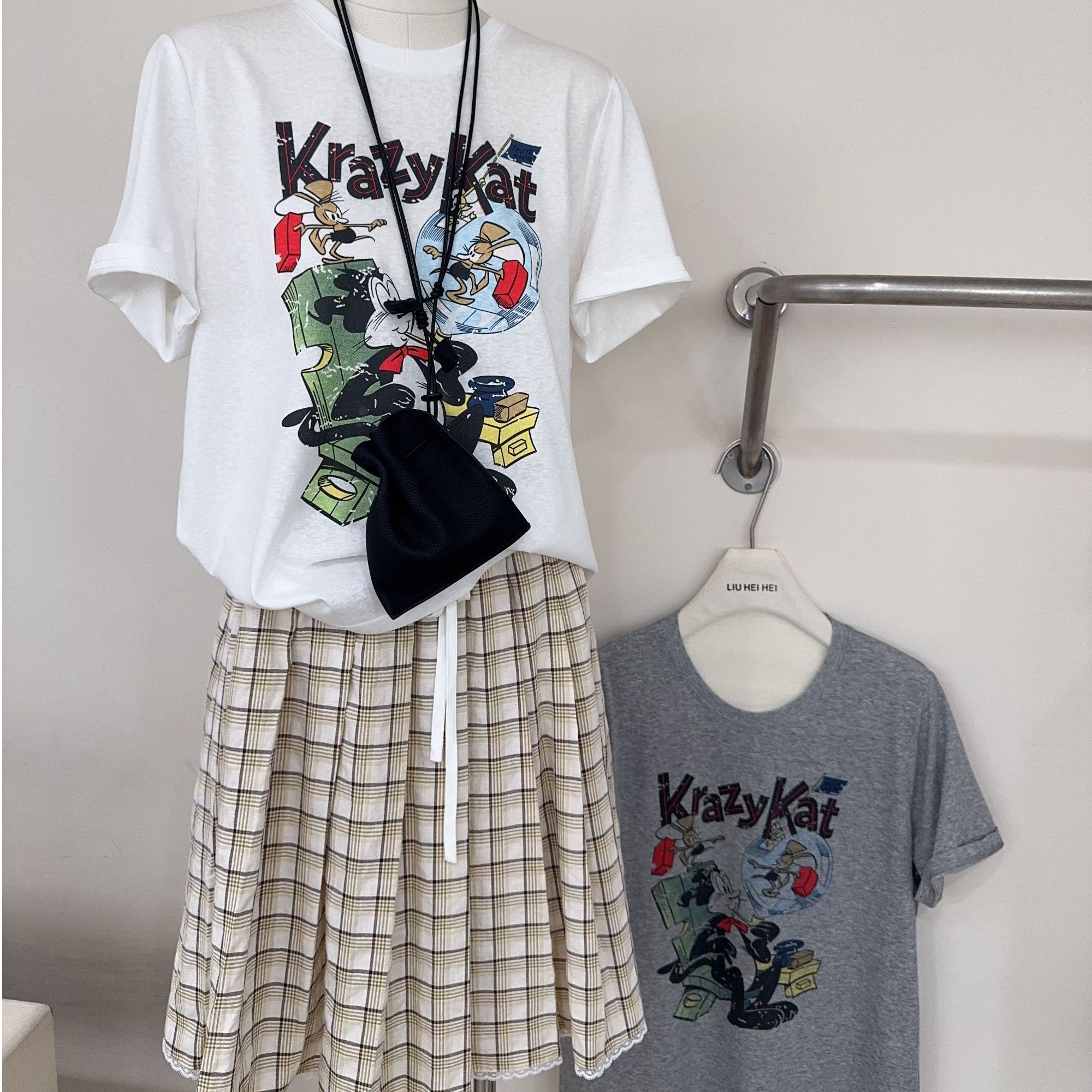 -ARRLMORRE品牌【汤姆N杰瑞】东大门冰凉轻薄雪花棉宽松短袖T