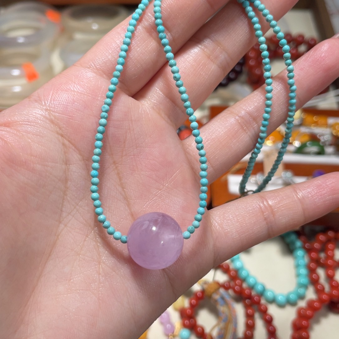 锂辉石1未镶嵌项链