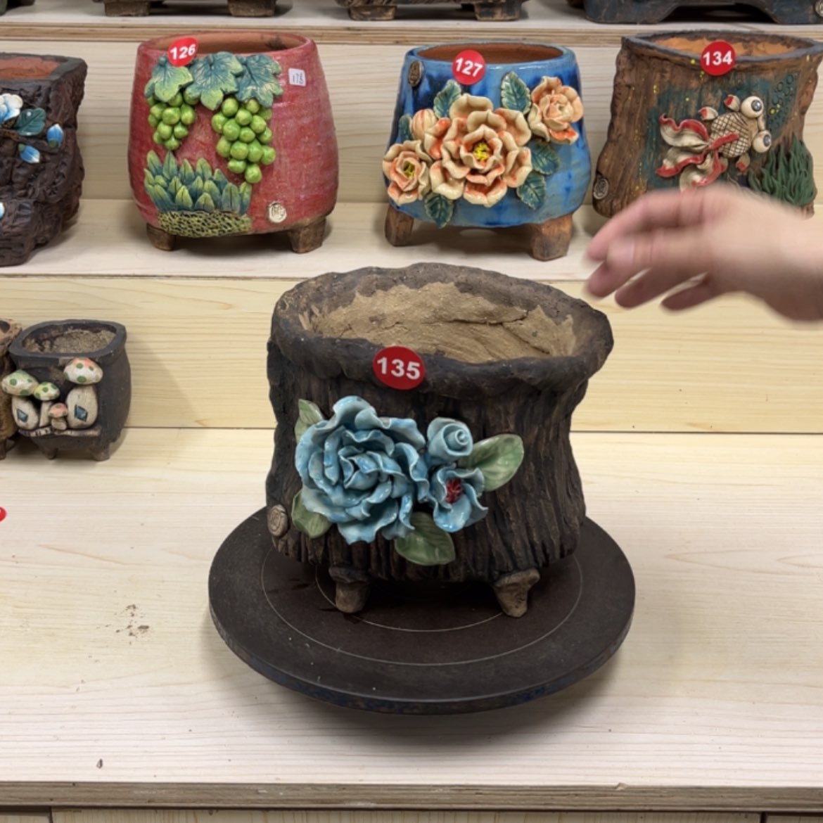 【闪购商品】紫砂花盆135号内口17×14外高17