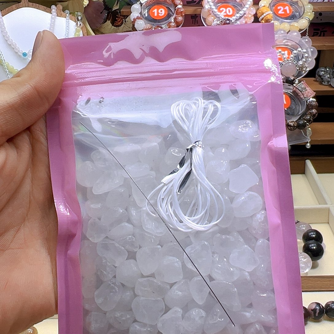 发晶戒指未镶嵌消磁石头