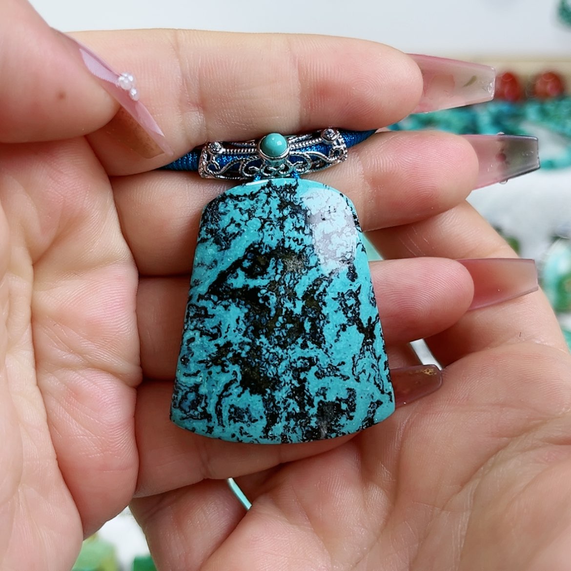 【闪购商品】绿松石珠宝奇石未镶嵌自**神