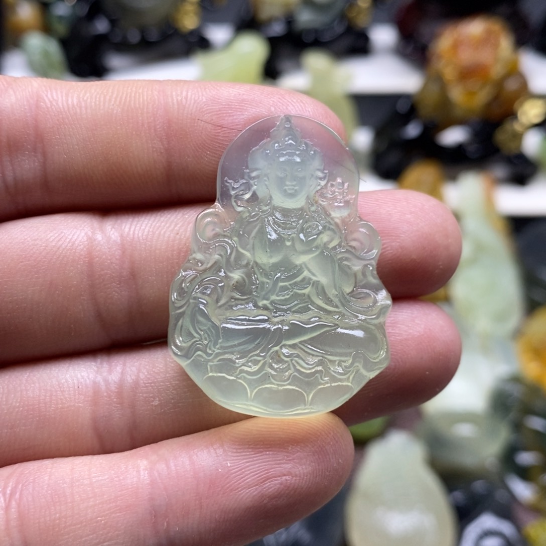 岫玉观音吊坠未镶嵌