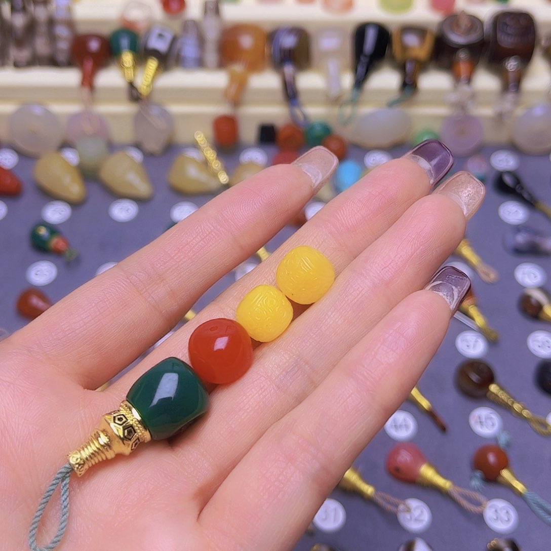 玛瑙/玉髓隔珠未镶嵌卫*