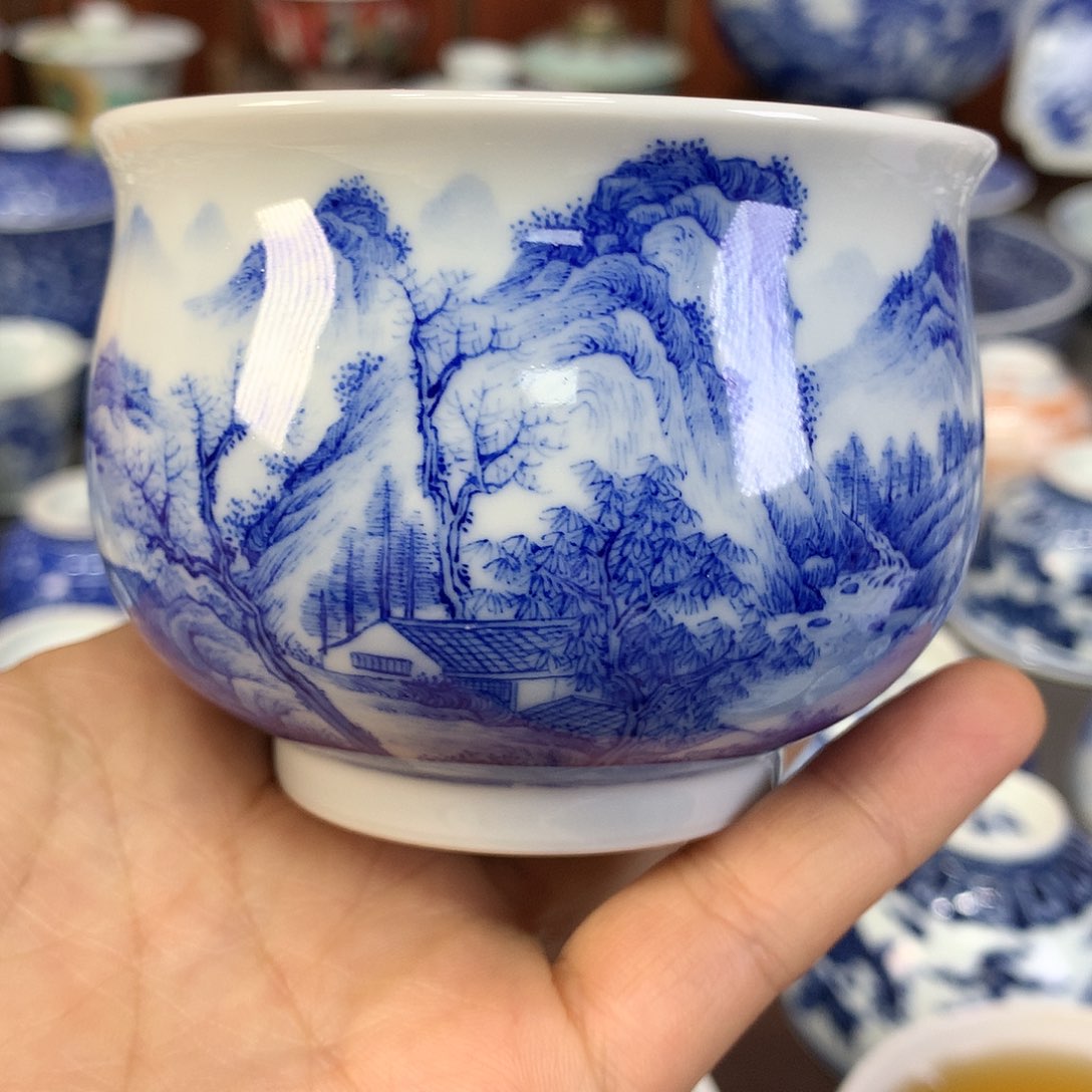 【闪购商品】瓷片福***果景德镇陶瓷主人杯