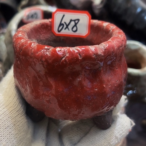 红陶粗陶花盆手工