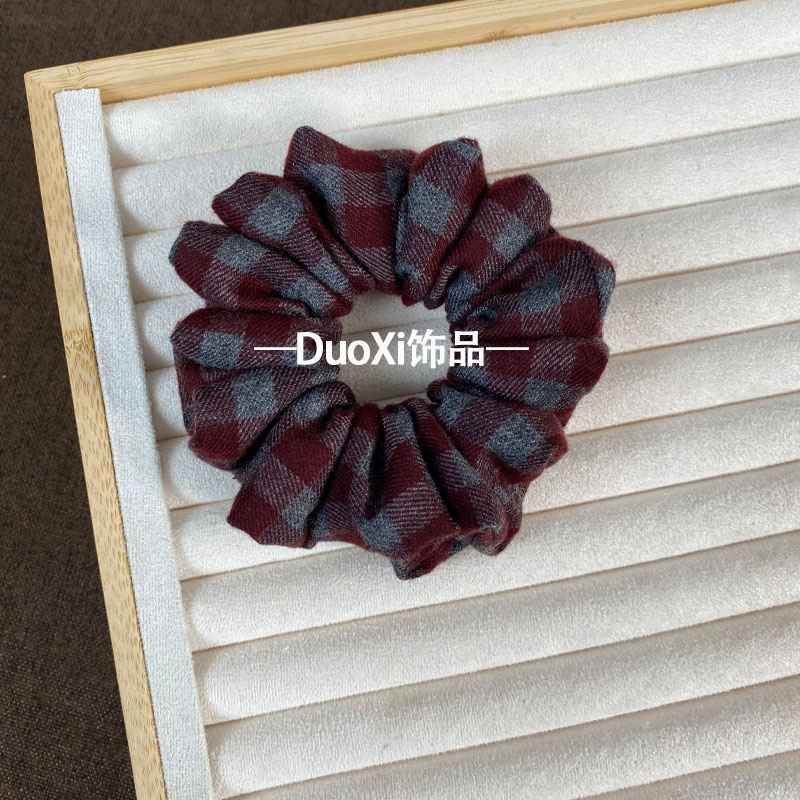 DuoXi • 枫叶晚秋 | 韩国面料 透气舒适 随性百搭多褶中肠发圈