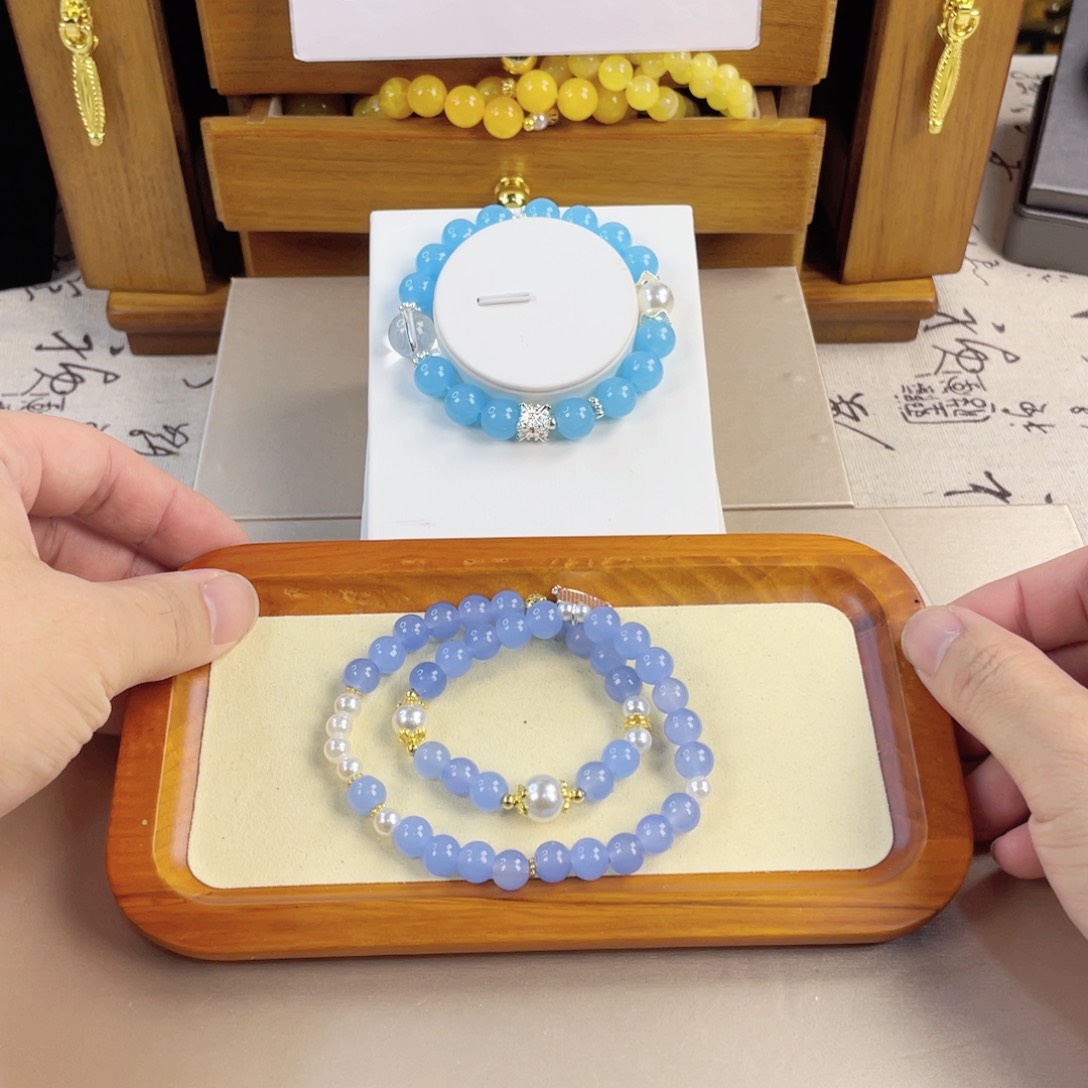 针钠钙石手饰银S925镀金镶嵌