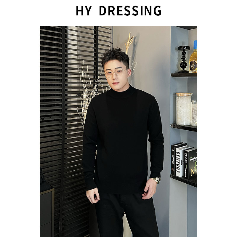 【HY穿搭】冬季「暖糯合身 I 圆中高三领」细腻亲肤保暖时尚针织毛衣