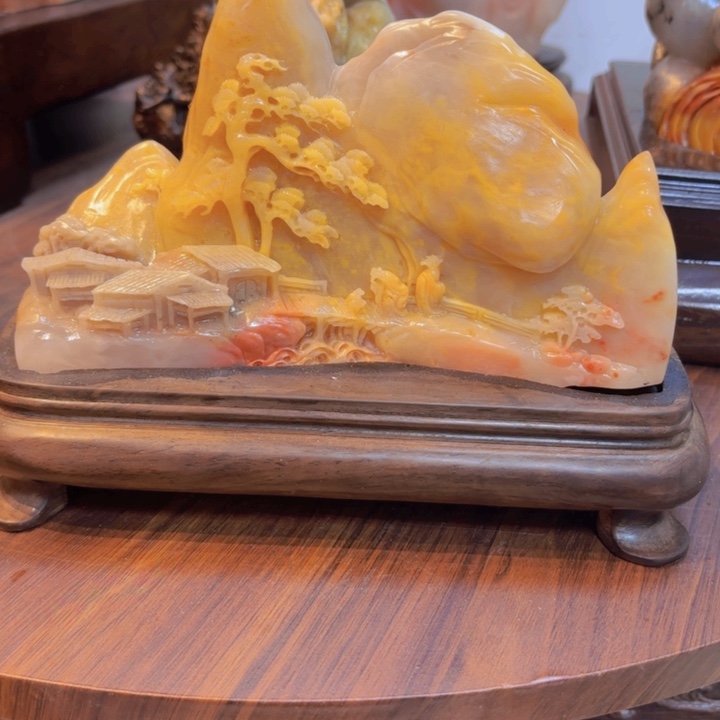 寿山石富贵山居图