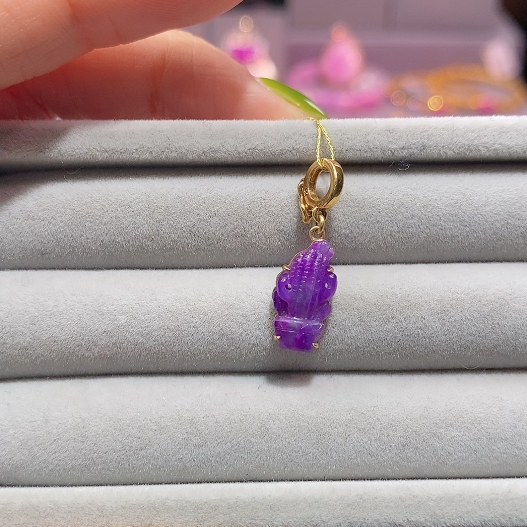 苏纪石（舒俱来）18K金镶嵌吊坠(不含链)