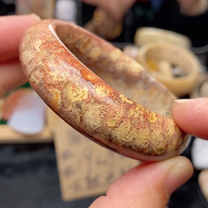 硅化珊瑚（珊瑚玉）手镯未镶嵌52