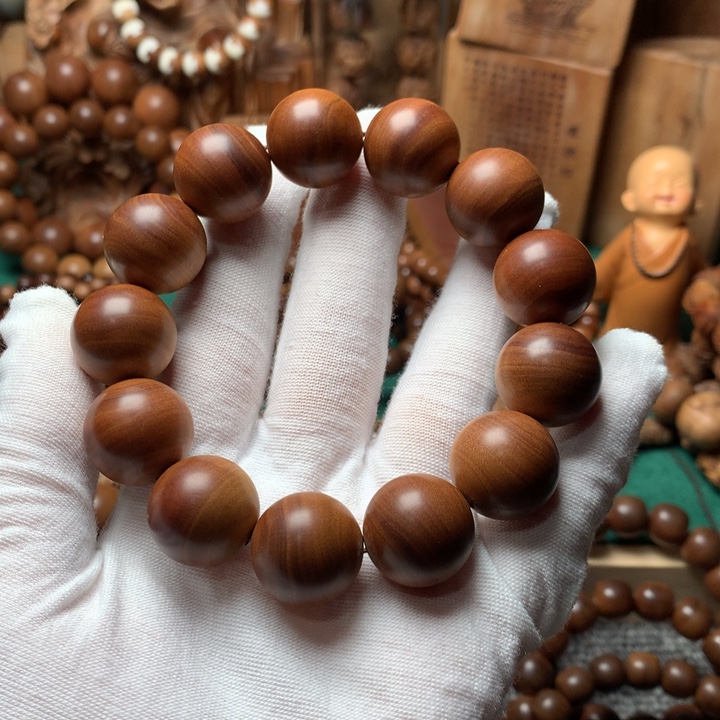 檀香木手串/手链老山檀香1.8虎皮黑肉