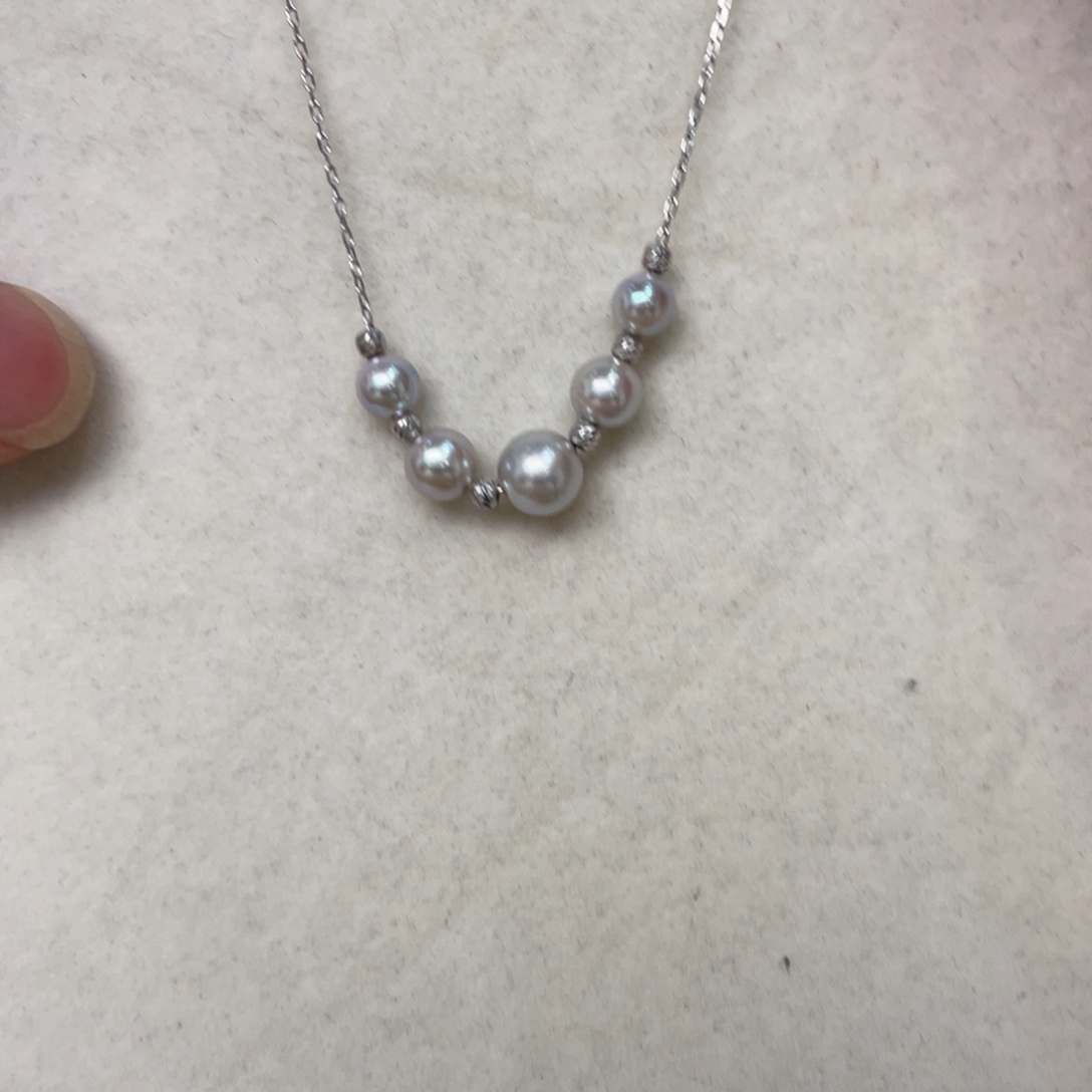 海水珍珠银S925镶嵌项链