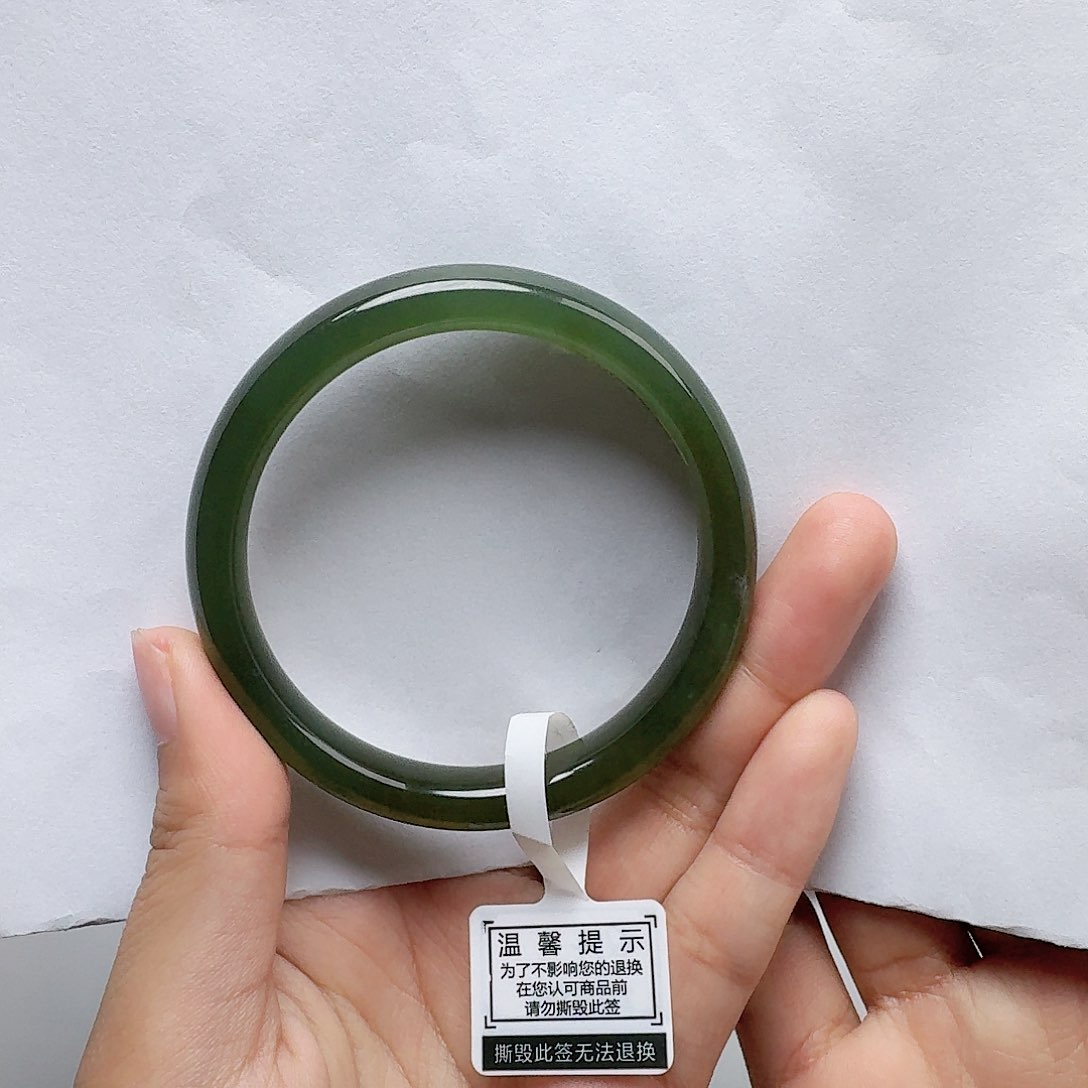 和田玉54YY手镯未镶嵌呆*儿