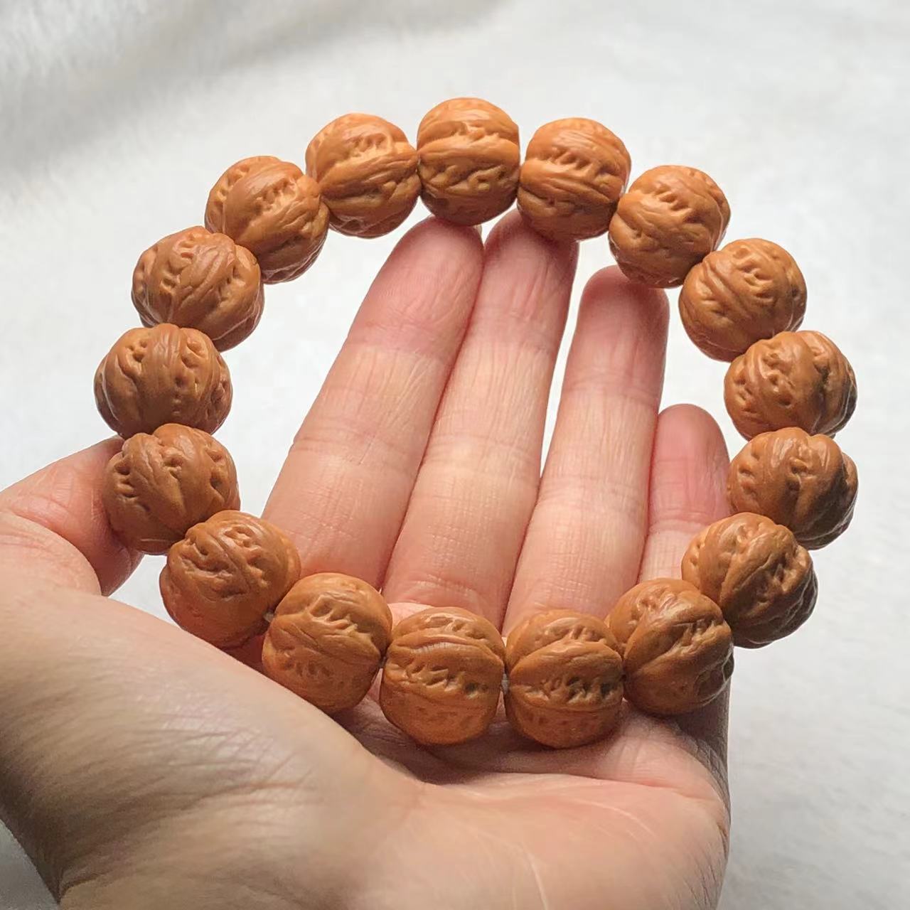 18左右粗筋龙脊背京八棱猴头核桃精工手串L