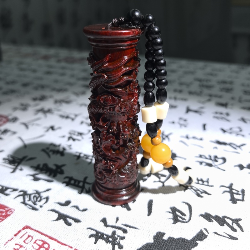 【无礼盒】3*10盘龙柱 手把件 盘玩 工艺品 挂件 ZT06936