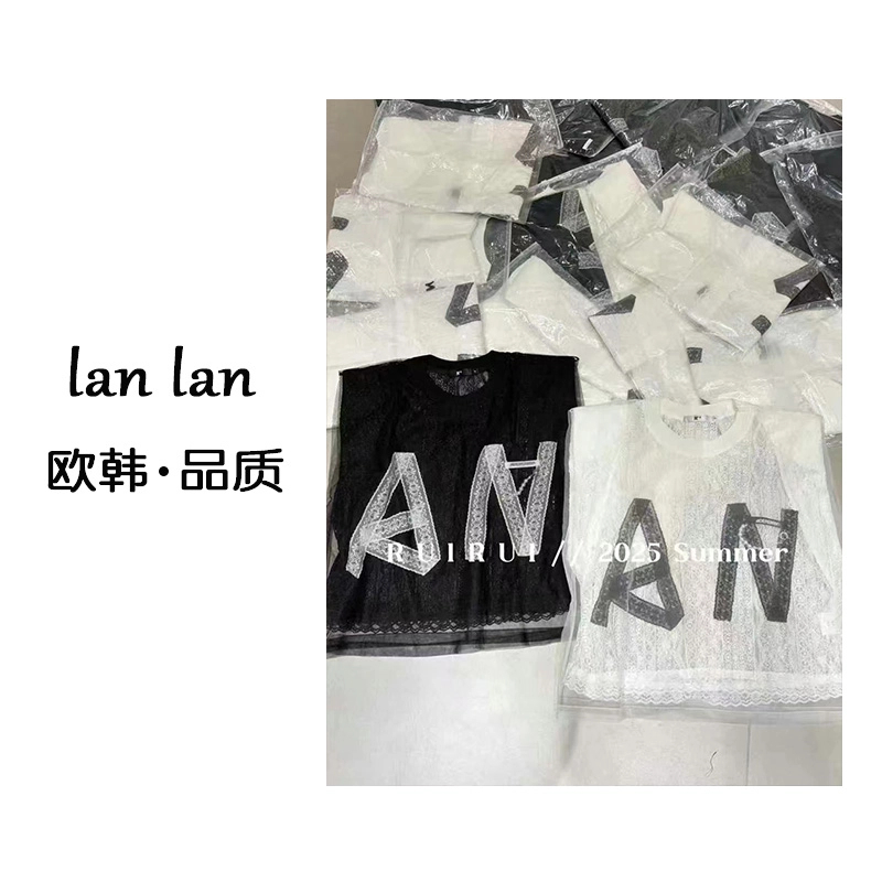 琪琪-夏上新【短款蕾丝AN小珍珠】韩版小众气质短款蕾丝边无袖