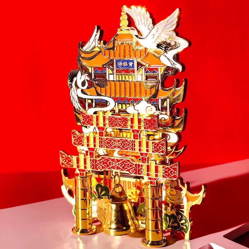 武汉文创黄鹤楼立体金属冰箱贴文创冰箱贴旅游纪念品伴手礼