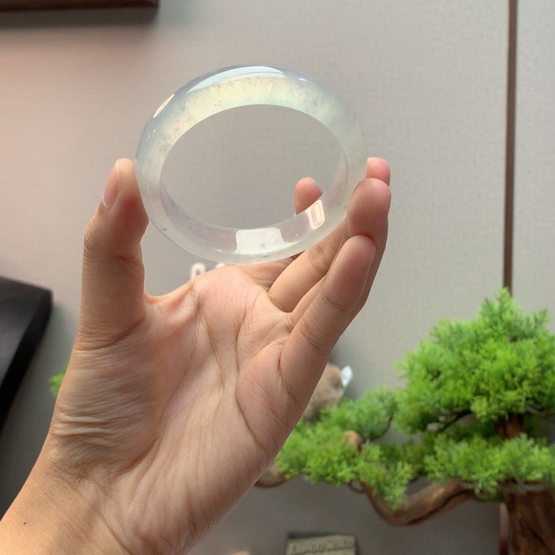 翡翠未镶嵌手镯正圈强推
