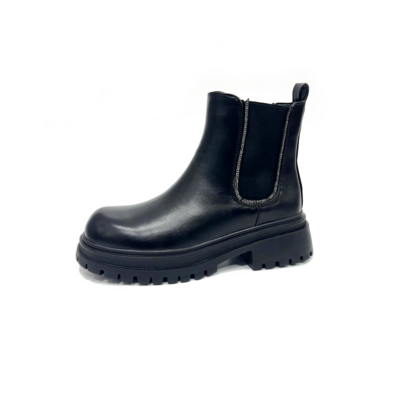 2025秋冬爆款复古切尔西厚底增高瘦瘦马丁靴7702