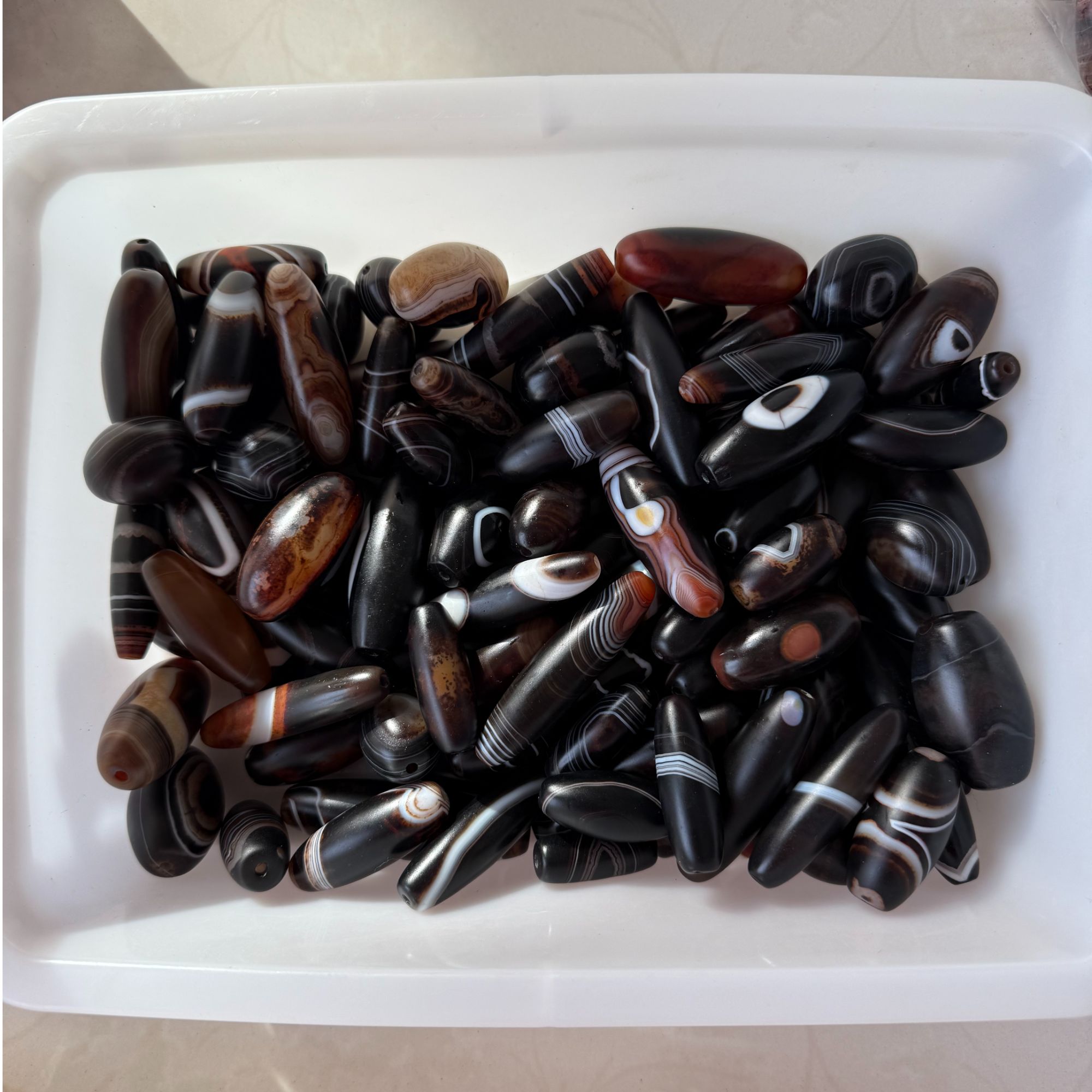 福利款！天然蚕丝玛瑙，尺寸不一，无配珠配绳