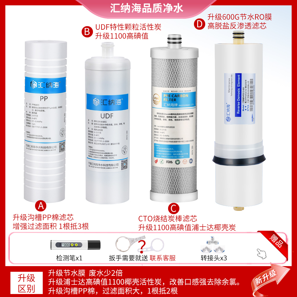 适配沁园净水器机滤芯QR-RL-403A(S)/B/C/KRL3863 CPP棉RO