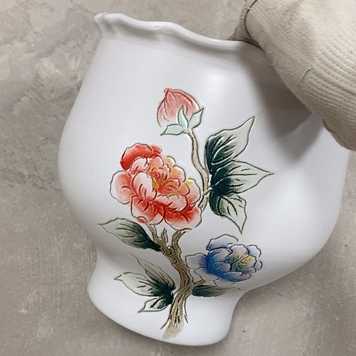 缸13xc景德镇陶瓷花盆微瑕